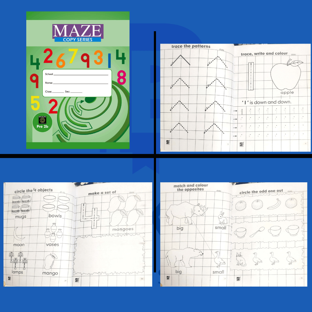 Budget-friendly Nursery Practice Copies (pack of 4)