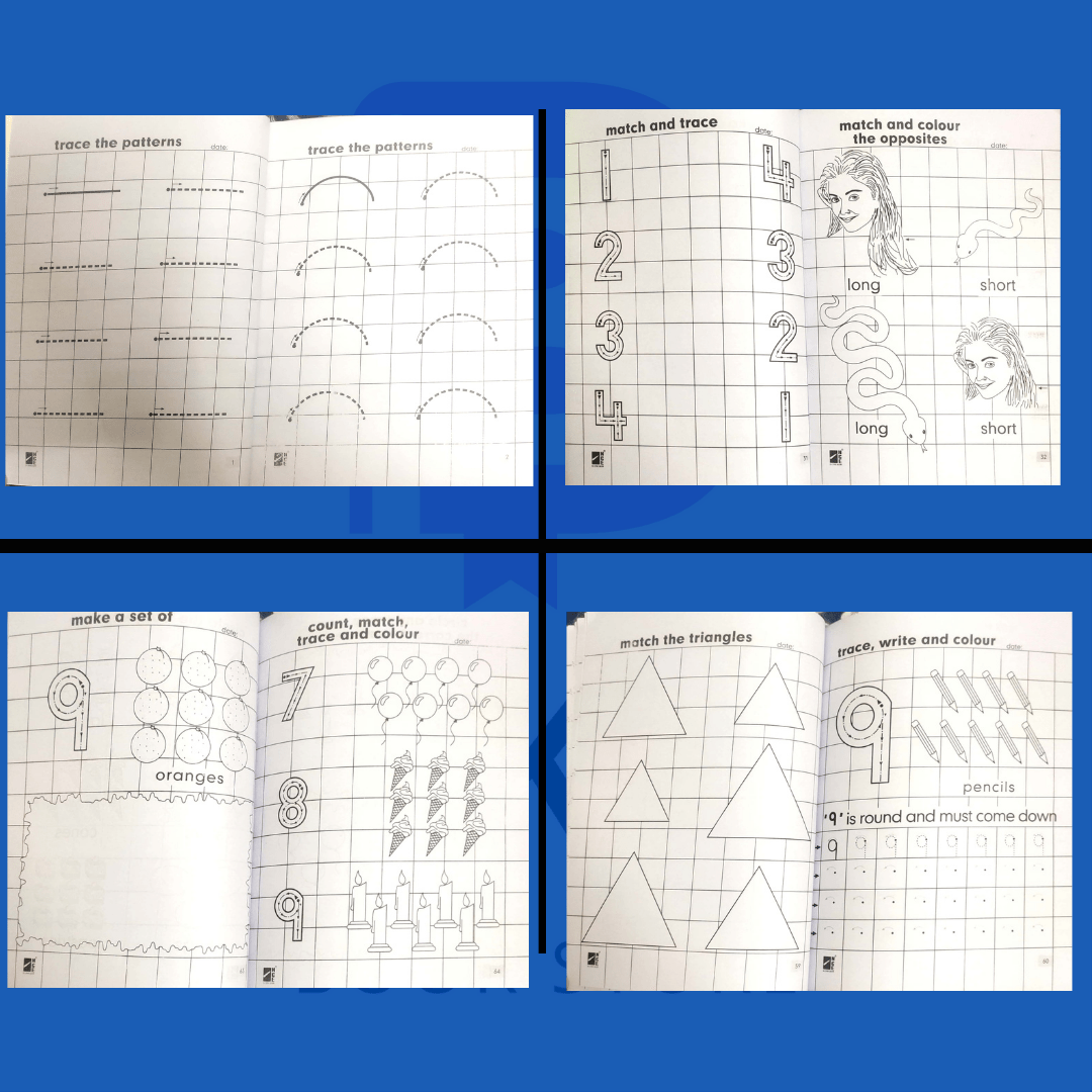 Budget-friendly Nursery Practice Copies (pack of 4)