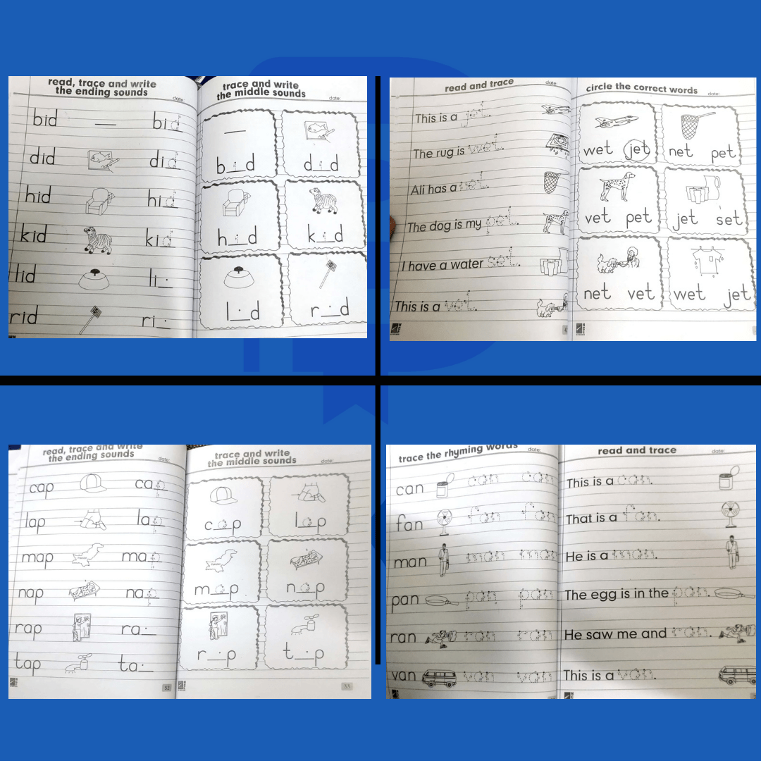 Budget-friendly Nursery Practice Copies (pack of 4)