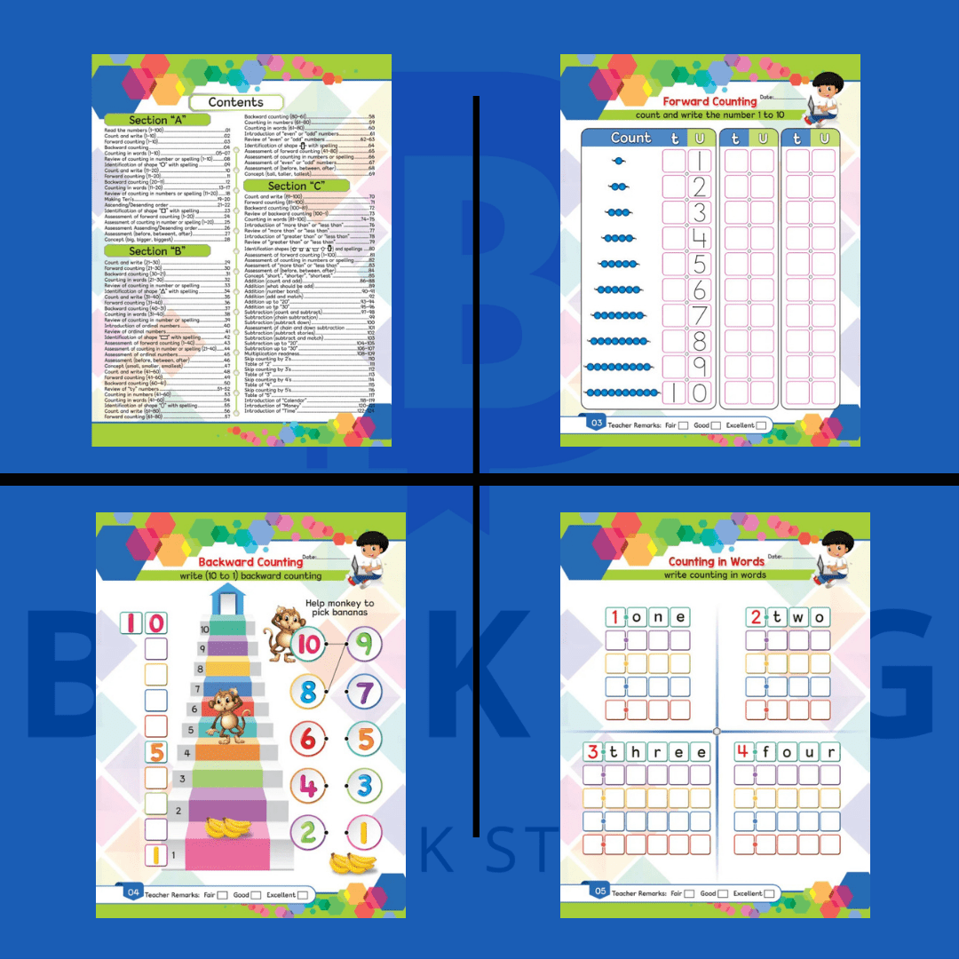 Elite Kindergarten Workbooks (Pack of 3)