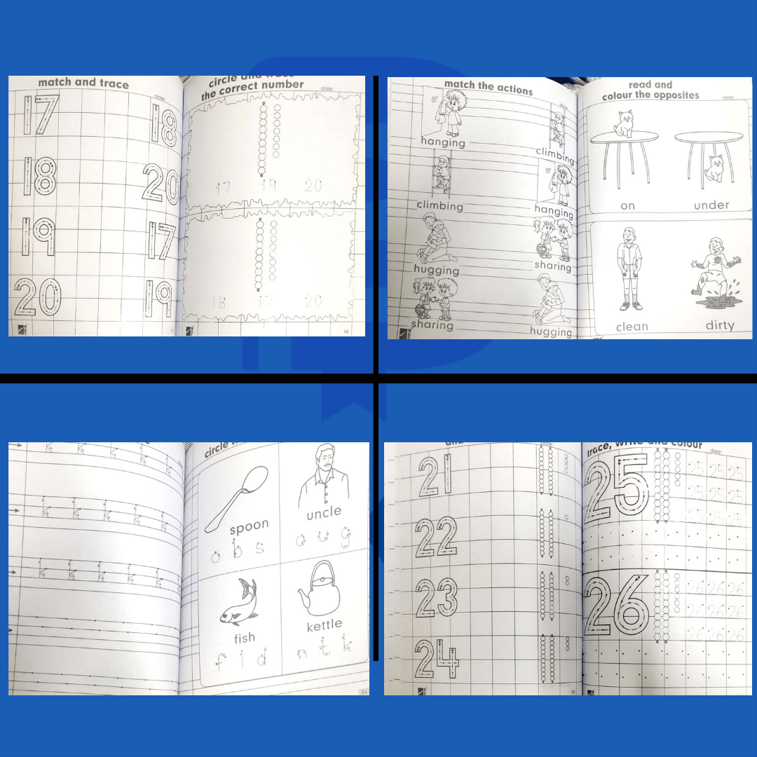 Budget-friendly Nursery Practice Copies (pack of 4)